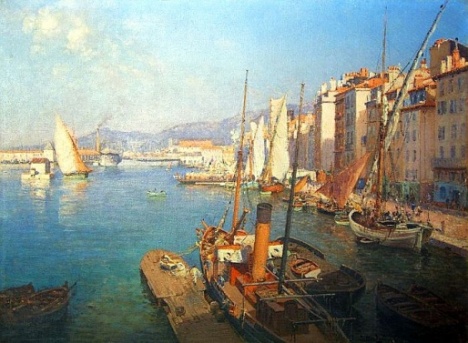 Un tableau à l’huile représentant le port de Toulon au XIX° siècle
