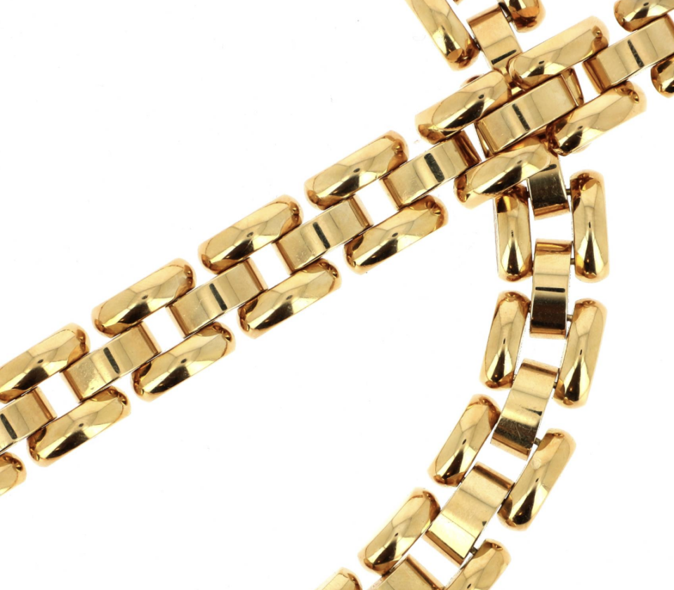 CHOPARD
Parure en or composé d'un bracelet et d'un collier mailles articulés.
Adjugé 9 000 euros Millon