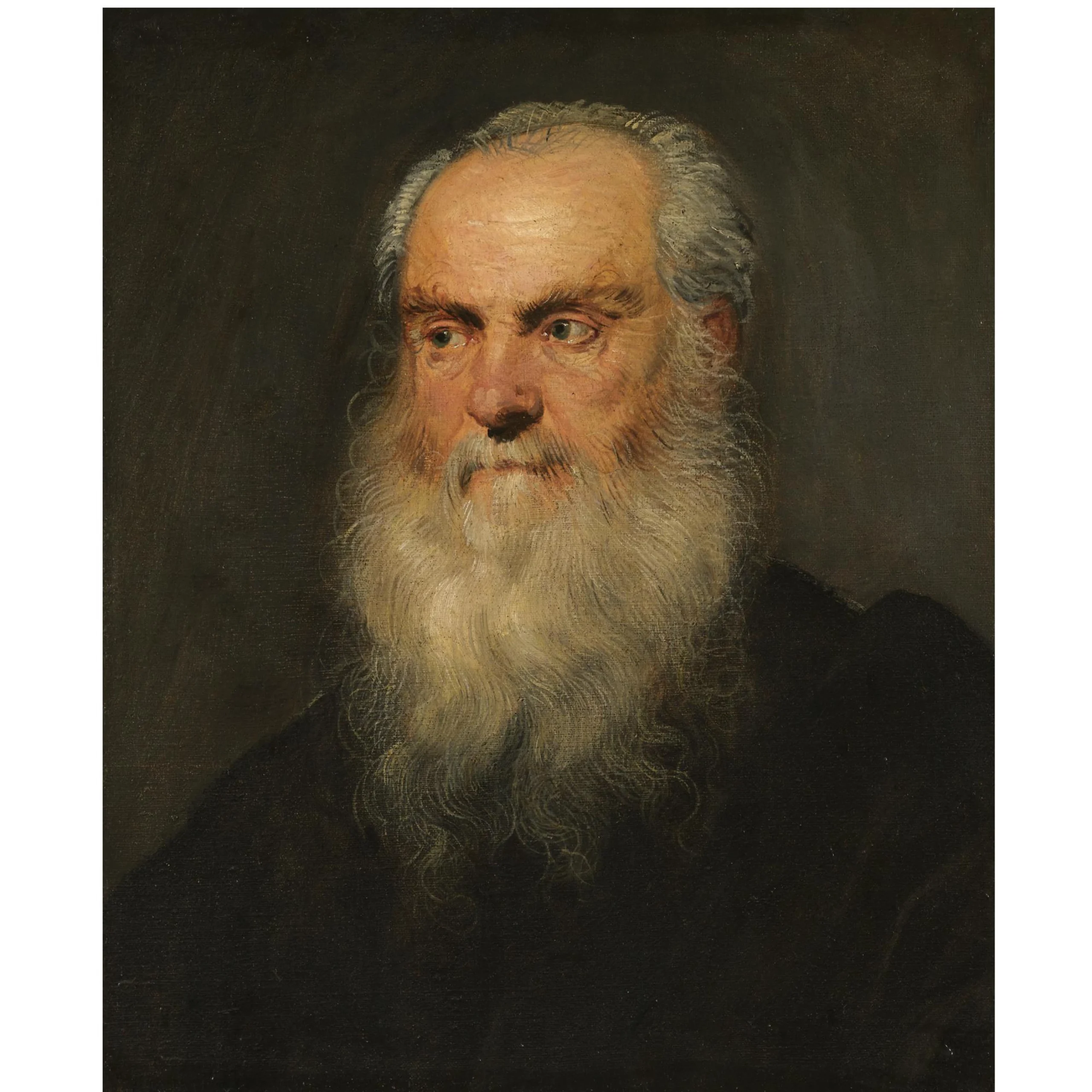 Jacopo Robusti, appelé Jacopo Tintoretto Portrait d'un homme âgé à barbe, en buste huile sur toile