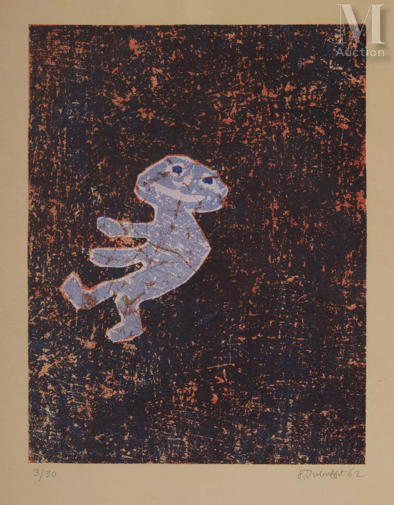 Jean DUBUFFET (1901-1985)Bon vent, 1962 Lithographie en couleurs, épreuve signée