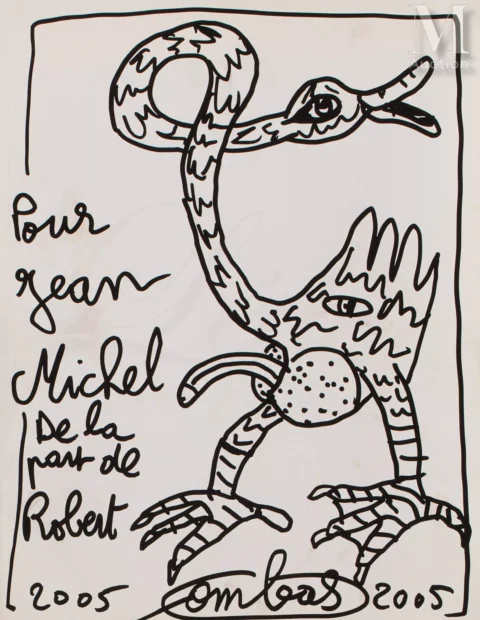 Dessin de Robert Combas Estimation entre 300 et 500 euros en 2024