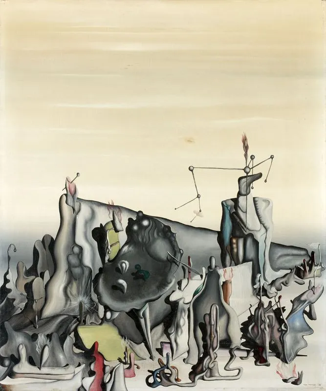 Yves TANGUY (Paris, 1900- Woodbury, 1955) SANS TITRE, 1933 Huile sur toile signée et datée en bas à droite "Tanguy 33"