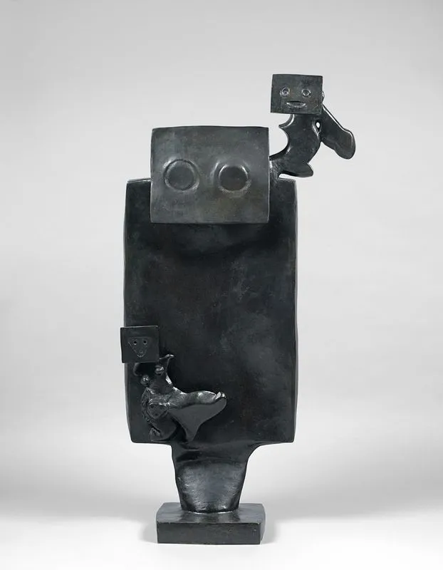 Max ERNST (1891-1976)DANS LES RUES D'ATHENES, 1960
Sculpture en bronze à patine noire
marque du fondeur, signé et numéroté sur la base à l'arrière "Susse Fondeur, Paris Max Erns