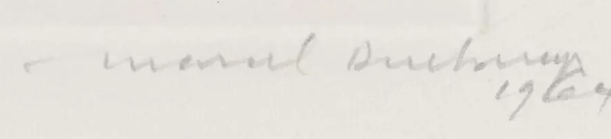 Signature de Marcel Duchamp