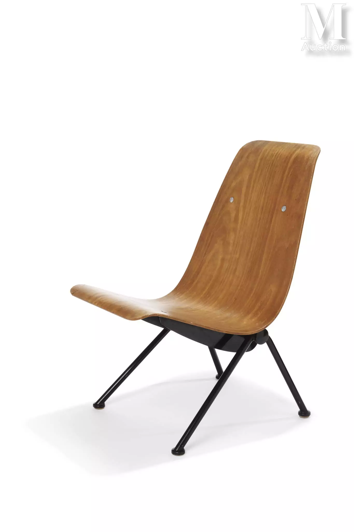 ean PROUVÉ (1901-1984) Chaise dite "Antony", fauteuil léger modèle 356 Circa 1956