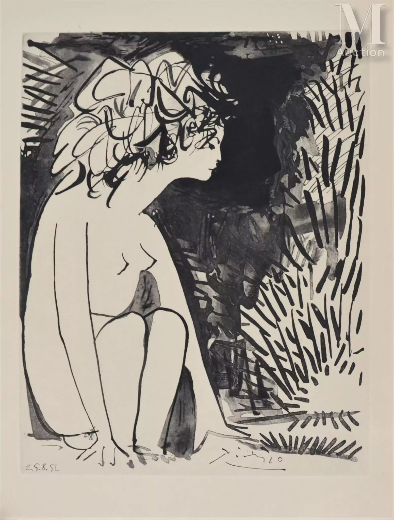PICASSO (Pablo) & LAPORTE (Geneviève). Les Cavaliers d'Ombre. 7 illustrations de Pablo Picasso.