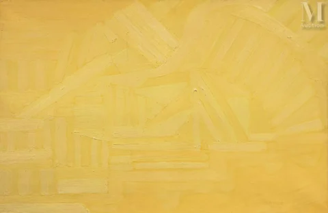 Serge CHARCHOUNE (Bougourrouslan 1888- Villeneuve Saint Georges 1975) Composition 1970 Huile sur toile d'origine