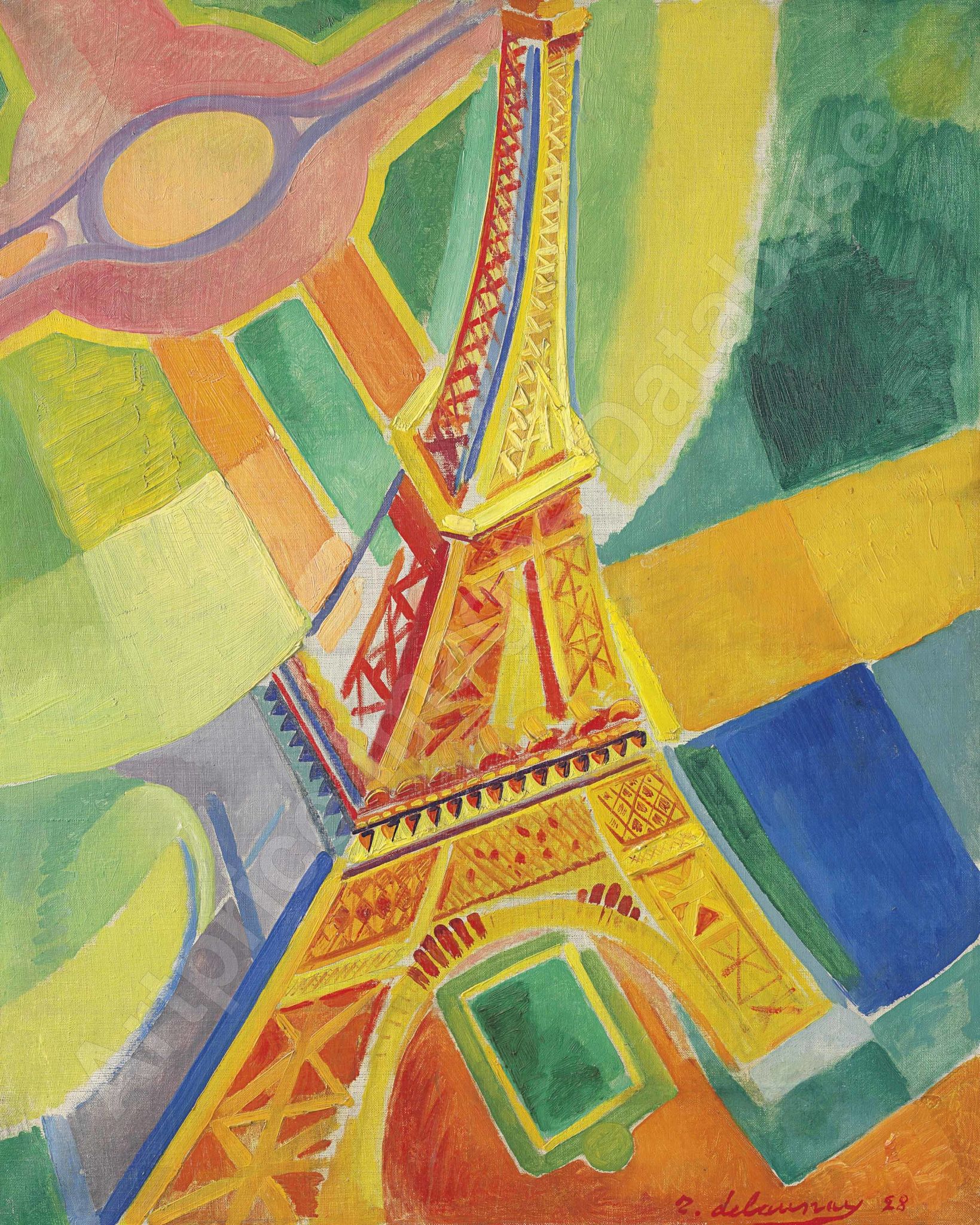 Robert DELAUNAY (1885-1941) La Tour Eiffel (1928) Peinture
