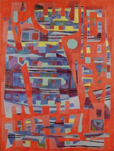 ALFRED MANESSIER (1911-1993) TURRIS DAVIDICA (La tour de David), 1952 Huile sur toile.