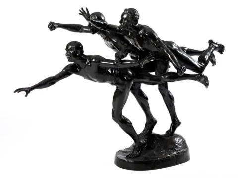 Alfred Boucher,1850 - 1934 AU BUTou LES COUREURS Bronze Adjugé 49 000 euros Hampel fine Art