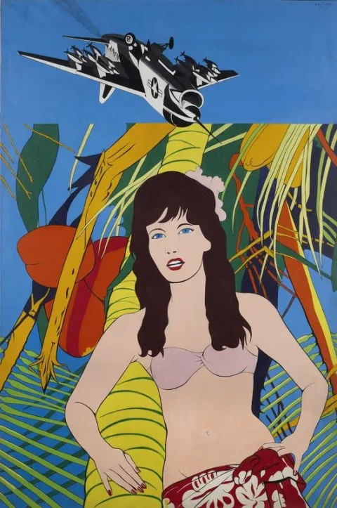 Bernard RANCILLAC « MELODIE SOUS LES PALMES », 1965 Acrylique sur toile signée, Adjugé 291 000 euros De Crisnay