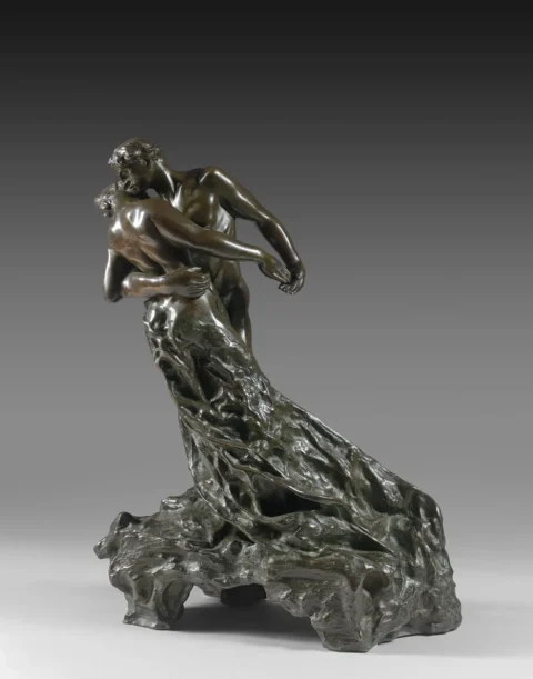 Camille CLAUDEL 1864 - 1943LA VALSE - 1895 Bronze à patine brune Adjugé 721 000 euros Artcurial