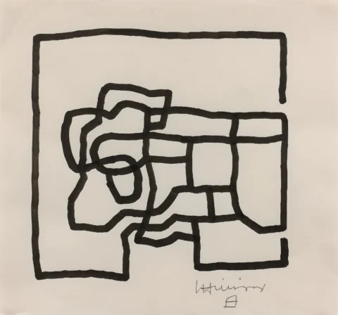 Eduardo CHILLIDA (1924-2002)DIBUJO TINTA - 1991 Encre sur papier Adjugé 23 400 euros Artcurial