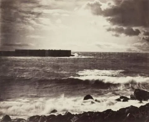 Gustave LE GRAY (1820-1884) Grande Vague. Cette n°17. (Sète), printemps 1857 Épreuve d'époque sur papier albuminé Adjugé 300 000 euros Delvaux