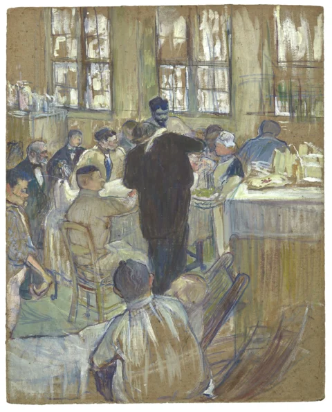 Henri de TOULOUSE-LAUTREC 1864- 1901 Une opération par le Docteur Péan à l’Hôpital International - 1891 Peinture à l’essence sur carton Adjugé 883 000 euros Artcurial