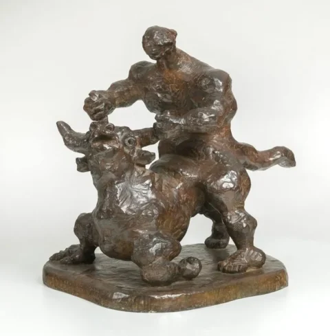 Jacques Lipchitz (1891 - 1973) / France. Thésée et le MInotaure (1942). Sculpture. Bronze