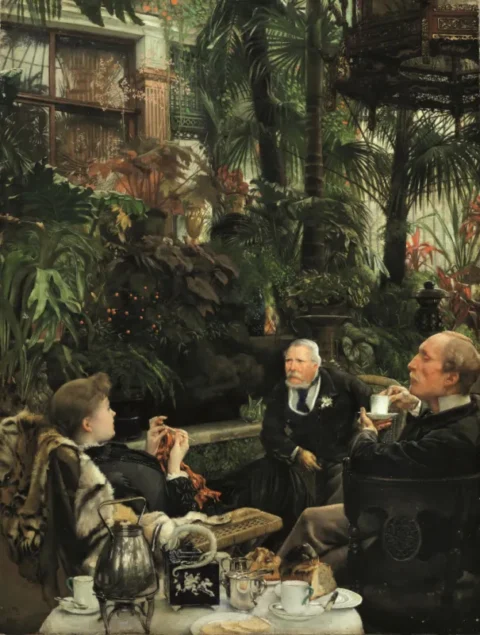 James Jacques Joseph Tissot (Nantes 1836 - Chenecey-Buillon 1902) Le Salon Huile sur toile Adjugé 950 000 euros Pandolfini