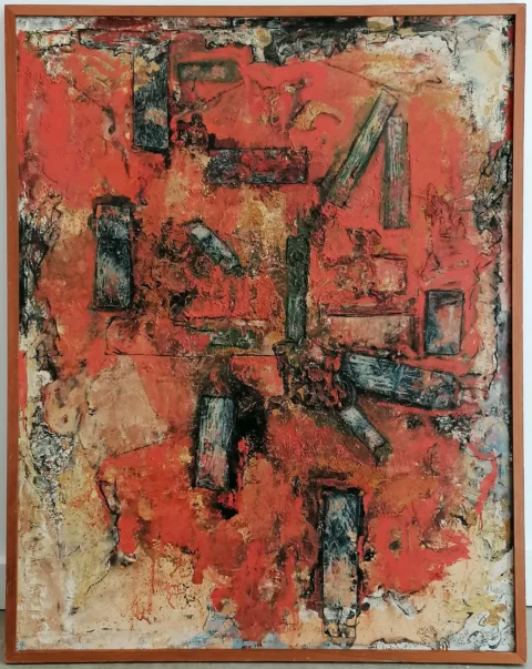 Alexandre ISTRATI (1915-1991) Composition en orange Huile sur toile Adjugé à 4 160 €