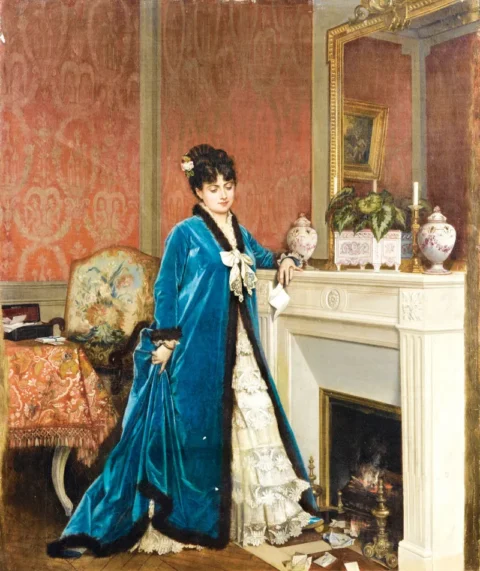 Auguste TOULMOUCHE (1829-1890) La lettre Huile sur toile Adjugé à 8 928 €, Maître le FUR