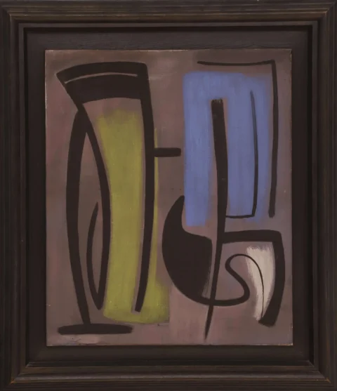 Gérard Schneider (1895-1986) Opus 377 octobre 1948 Huile sur toile Adjugé à 44 000 €, FauveParis