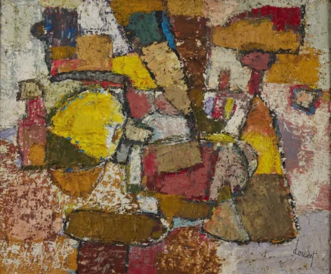 Jacques Doucet (1924-1994) Sans titre, 1955 Huile sur toile Adjugé à 15 600 €, Piasa