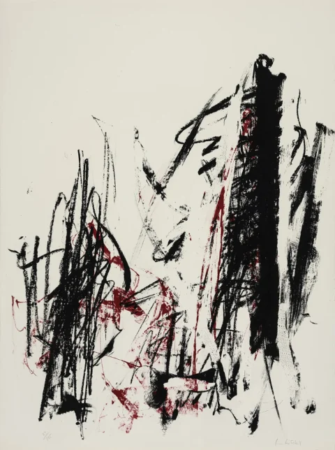 Joan Mitchell (1925-1992)Trees - Rouge 1992 Lithographie sur papier Adjugé 4 200 euros Dealers Auction House