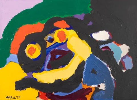 Karel APPEL (1921-2006) Sans titre, 1975 Acrylique sur papier marouflé sur toile Adjugé 10 500 euros Million Belgique