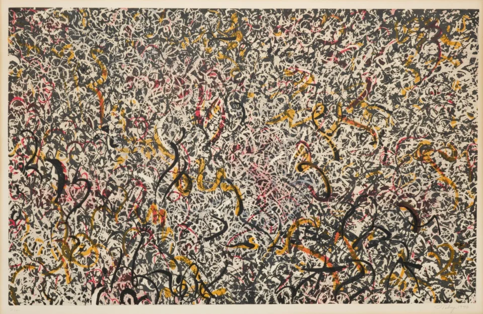 Mark Tobey (1890-1976) October - 1970-1971 Lithographie sur papier vélin d’Arches Adjugé à 800 €, Piasa