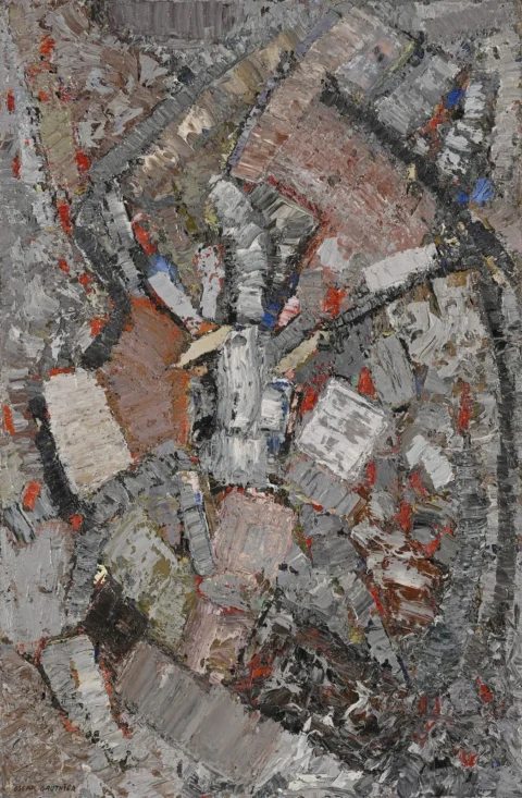 Oscar GAUTHIER (1921-2009) Sans titre, circa 1956/1958 Huile sur toile, Adjugé 8 000 euros Crait Muller