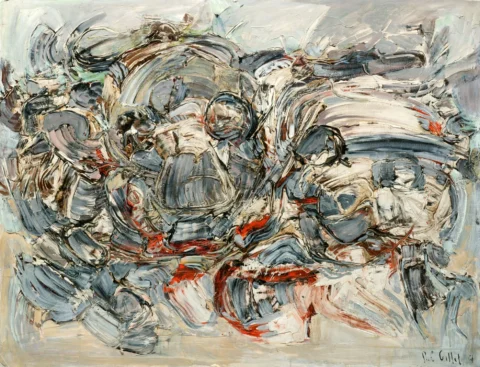 Roger Edgar Gillet (1924-2004) France Composition (1967) Huile sur toile Adjugé à 4 000 €