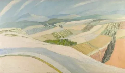 Roger MÜHL (né en 1929) Les collines. Aix-en-Provence" (Ste Geneviève) Huile sur toile Adjugé à 7 800 €, Ader-Nordmann