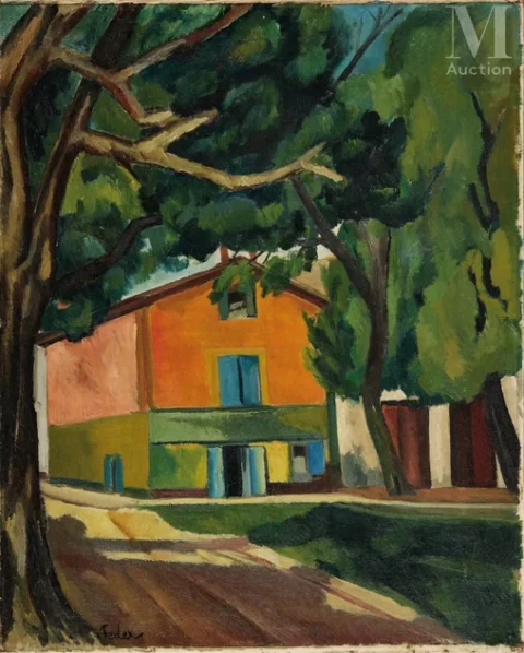 Adolphe FEDER (Odessa 1886-Auschwitz 1943) La maison en Provence Adjugé à 4 800 €, Millon