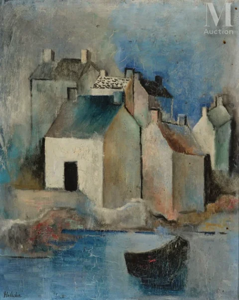 Alice HALICKA (Cracovie 1895 - Paris 1975) Maisons cubistes en Bretagne Adjugé à 6 500 €, Millon