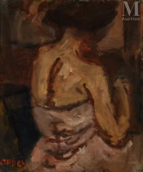 Bela CZOBEL (Budapest 1883-1976) Femme de dos Adjugé à 6 500 €, Millon