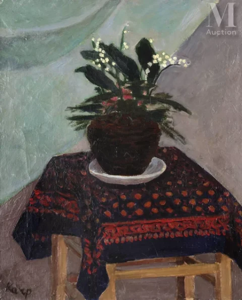 Esther CARP (Skierniewice 1897 – Créteil 1970) Le muguet sur la table Adjugé à 2 500 €, Millon