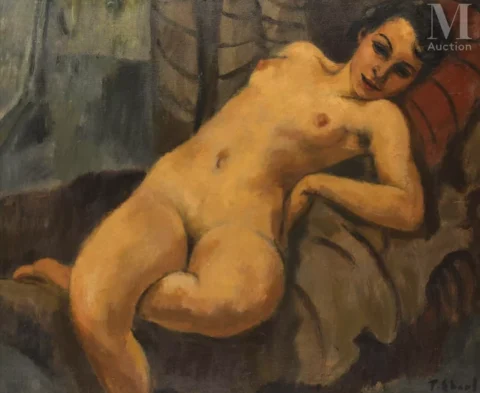 François EBERL (Prague 1887-1962) Le modèle nu Adjugé à 8 000 €, Millon