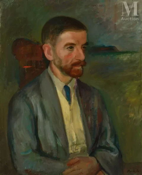 Georges MERKEL (Lvov 1881 - Vienne 1976) Portrait de Monsieur Paul Rolland Adjugé à 2 800 €, Millon