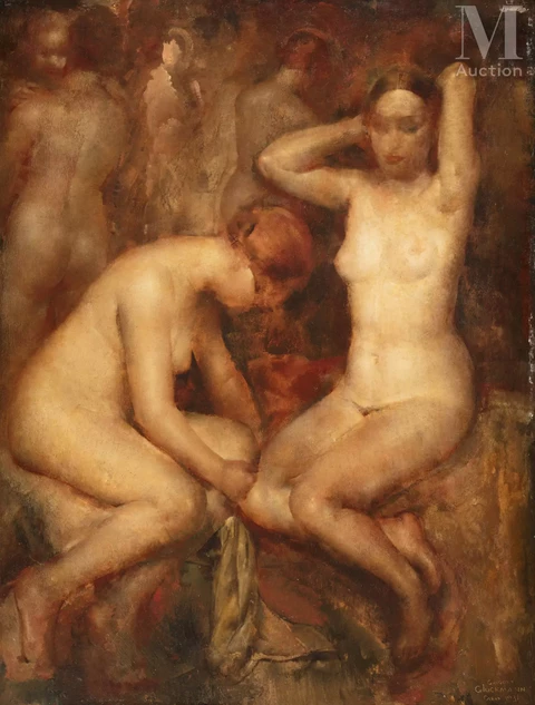 Grigory GLUCKMANN (Vitebsk 1898 - Los Angeles 1973)Deux femmes Adjugé à 20 000 €, Millon