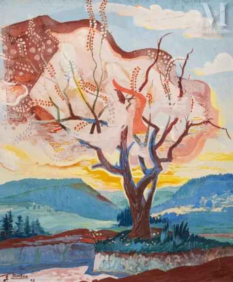 Gustave MIKLOS (Budapest 1888 - Oyonnax 1967) L'arbre Adjugé à 2 800 €, Millon