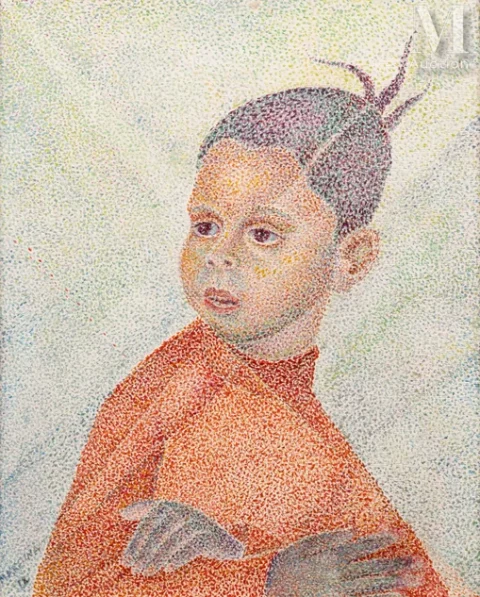 Marie VOROBIEFF MAREVNA (Tcheboksary 1892-Londres 1984) Portrait d'enfant Adjugé à 2 000 €, Millon