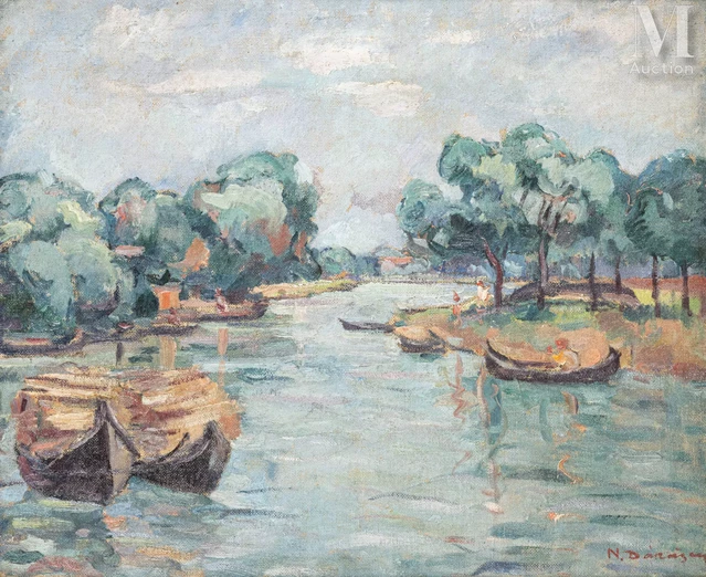 Nicolae DARASCU (Giurgiu 1883-Bucarest 1959) Le Danube à Valcov Adjugé à 5 000 €, Millon