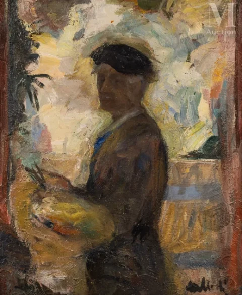 Nikolai MILLIOTI (Moscou 1874-Paris 1962) Autoportrait de l'artiste Adjugé à 3 000 €, Millon