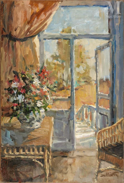 Nicolas MILLIOTTI (Moscou 1874-Paris 1962)Bouquet dans un intérieur Adjugé à 2 000 €, Millon