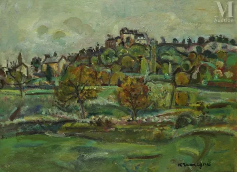 Pinchus KREMEGNE (Zaloudock 1890 - Ceret 1981) Paysage Adjugé à 4 200 €, Millon