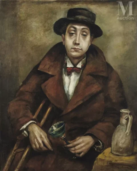 Roman KRAMSZTYK (Varsovie 1885 - 1942)Portrait d'homme au verre Adjugé à 36 000 €, Millon