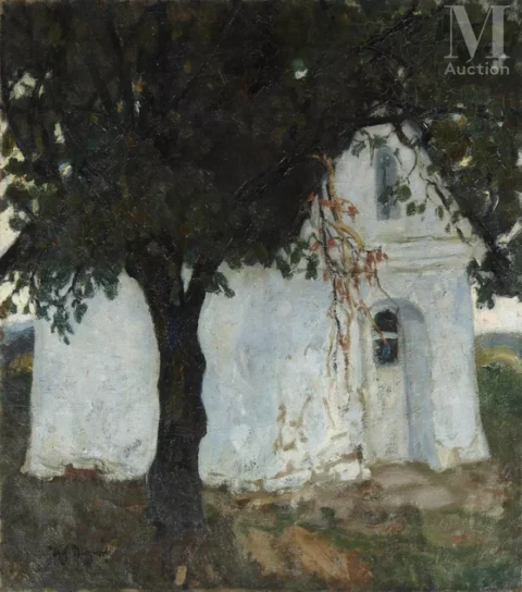 Tadé MAKOWSKI (Auschwitz 1882 - Paris 1932) La petite chapelle à la campagne, circa 1908 Adjugé à 12 000 €, Millon