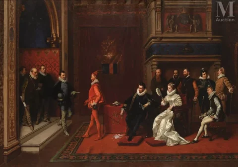 Władysław BAKALOWICZ (Chrzanów 1833 – Paris 1903) L’assemblée royale Adjugé à 9 000 €, Millon