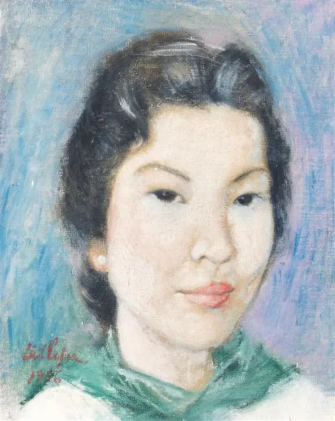 Portait de Duong Thi Nhung (1927-1975), sœur de Dương Bích Liên (1924-1988)Huile sur toile Adjugé à 12 500 €, BOISGIRARD - ANTONINI