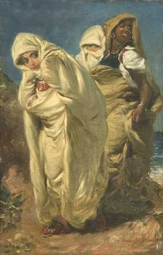 ALFRED DEHODENCQ (1822-1882) FEMMES DE TANGER Huile sur toile Adjugé à 87 900 €