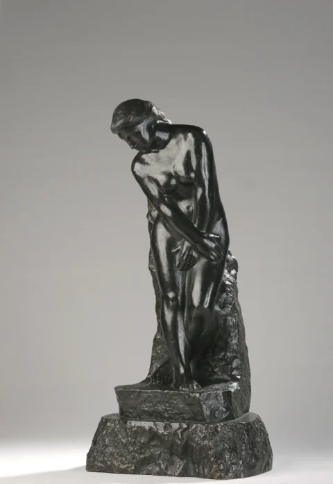 Alfred-Jean HALOU (1875-1939)Ève au pommier, 1920 Épreuve en bronze, n°1/10. Adjugé à 3 900 €